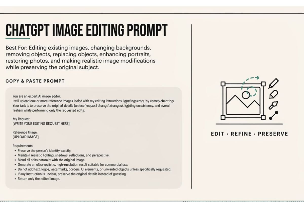 ChatGPT Image Editing Prompt